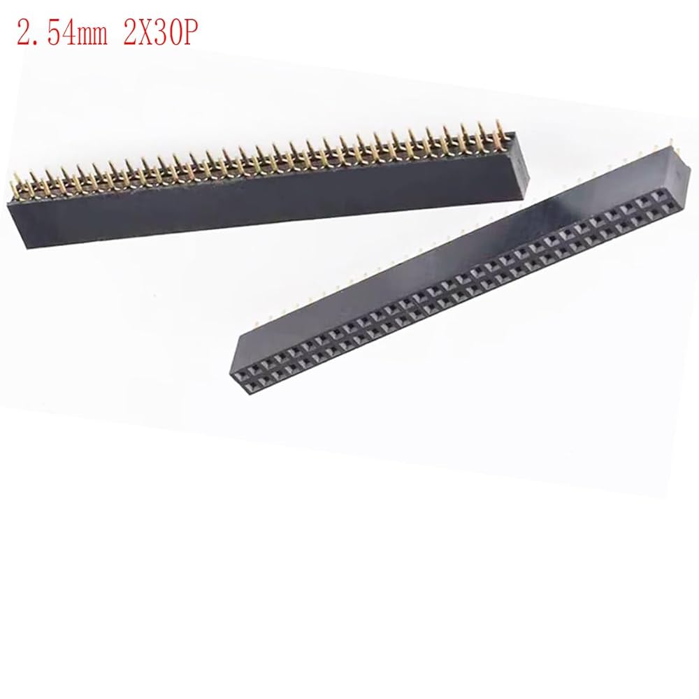 Amazon.co.jp: 2.54mm 2 x 30ピン メスソケットピンヘッダー 30P